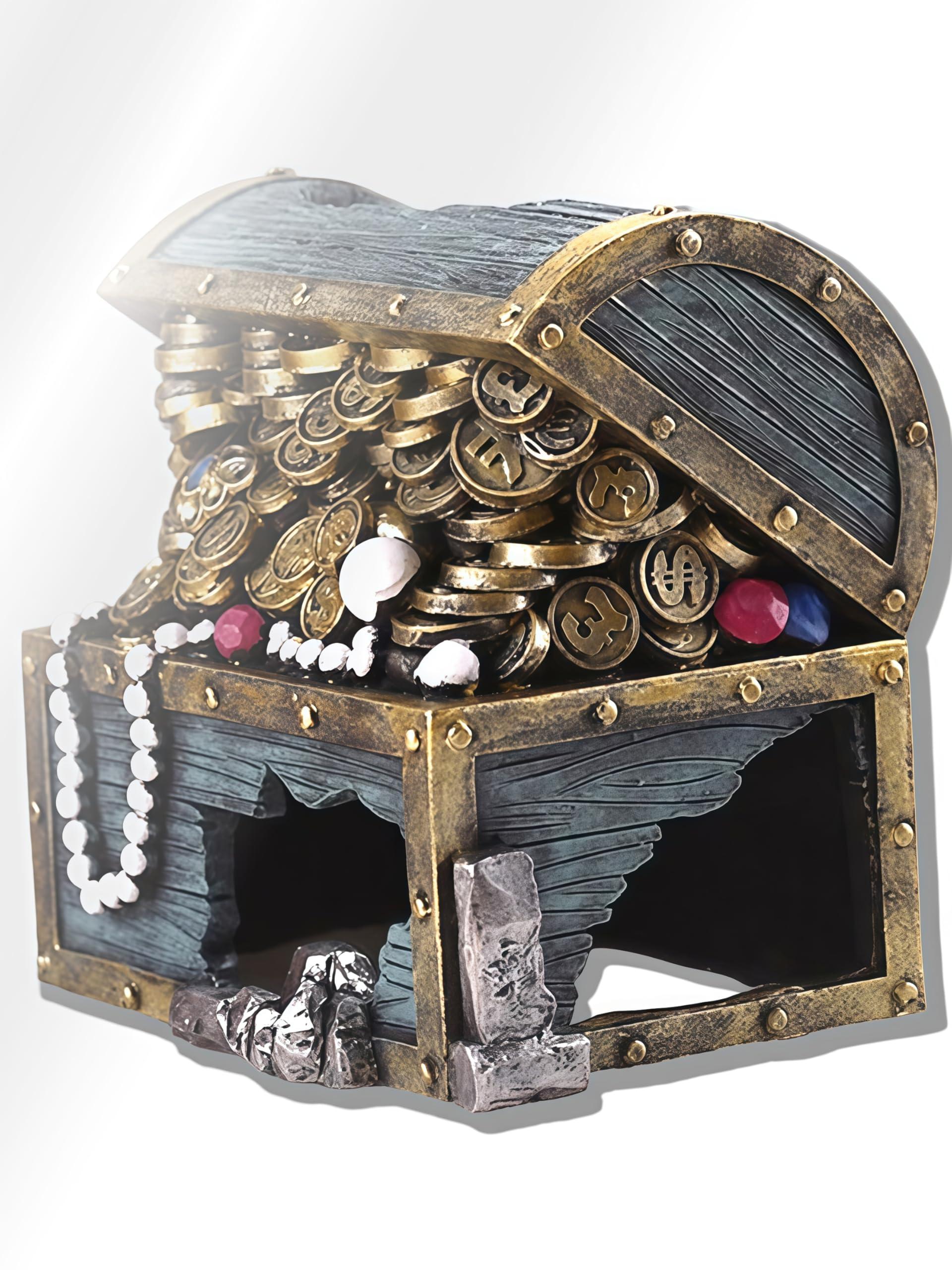 Amazon.co.jp: CIOP 【 水槽 オブジェ (宝箱 01) 財宝 金貨